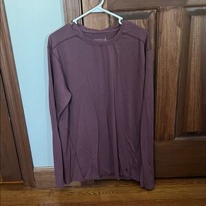 Smartwool Men's Long Sleeve 150 in Purple/Maroon